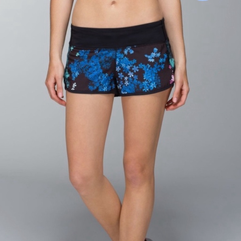 Lululemon Run Speed Shorts Petal Pop Multi 4-way stretch Luxtreme 8 Large